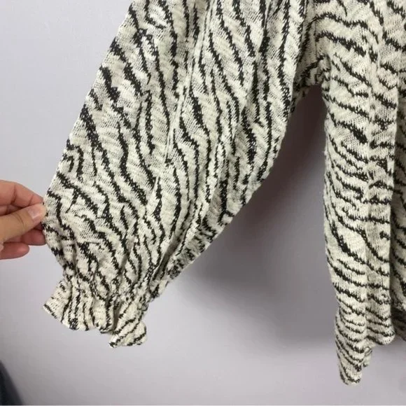 Zac&Rachel Zebra Print Cotton Blend Long Sleeve Sweater 2X - Picture 7 of 10